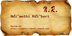 Némethi Róbert névjegykártya