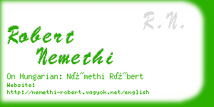 robert nemethi business card